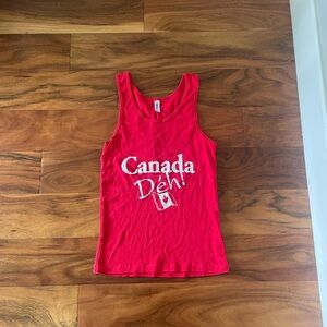 Y2K Red Canada Tank Top